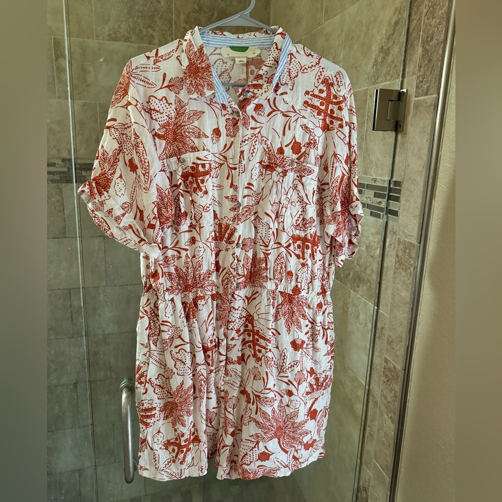 EUC Tropical Print Anthropologie Romper